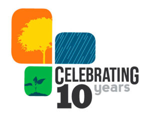 Celebrating 10 Logo